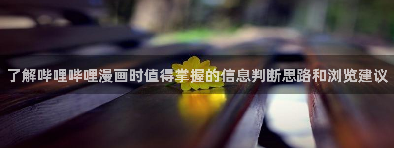 漫画岛最新入口地址:了解哔哩哔哩漫画时值得掌握的信息判断思路和浏览建议
