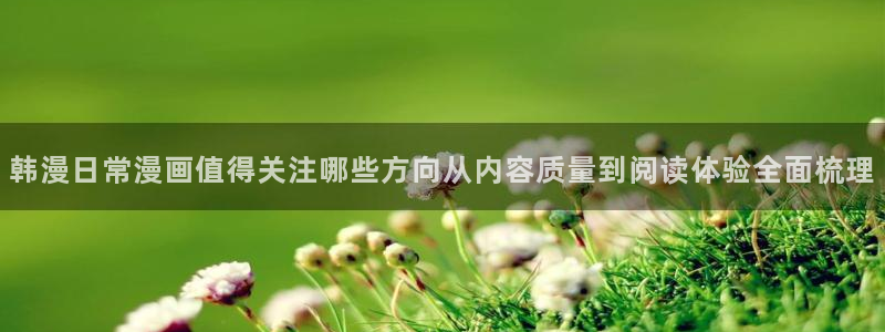 漫画岛热门分类：韩漫日常漫画值得关注哪些方向从内容质量到阅读体验全面梳理